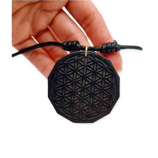 @SolyOrgon Handcrafted Orgonite Necklace/ EMFs Balance/  Adjustable Cord (Metals, Resin, Shungite + Tourmaline)