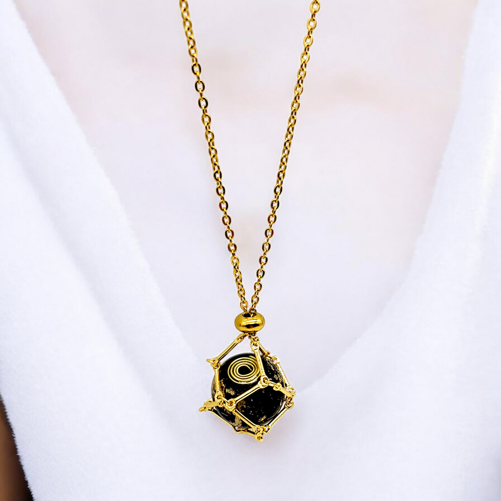 EMF SHIELDING Pendant Orgonite with Shungite + Black Tourmaline @SolyOrgon