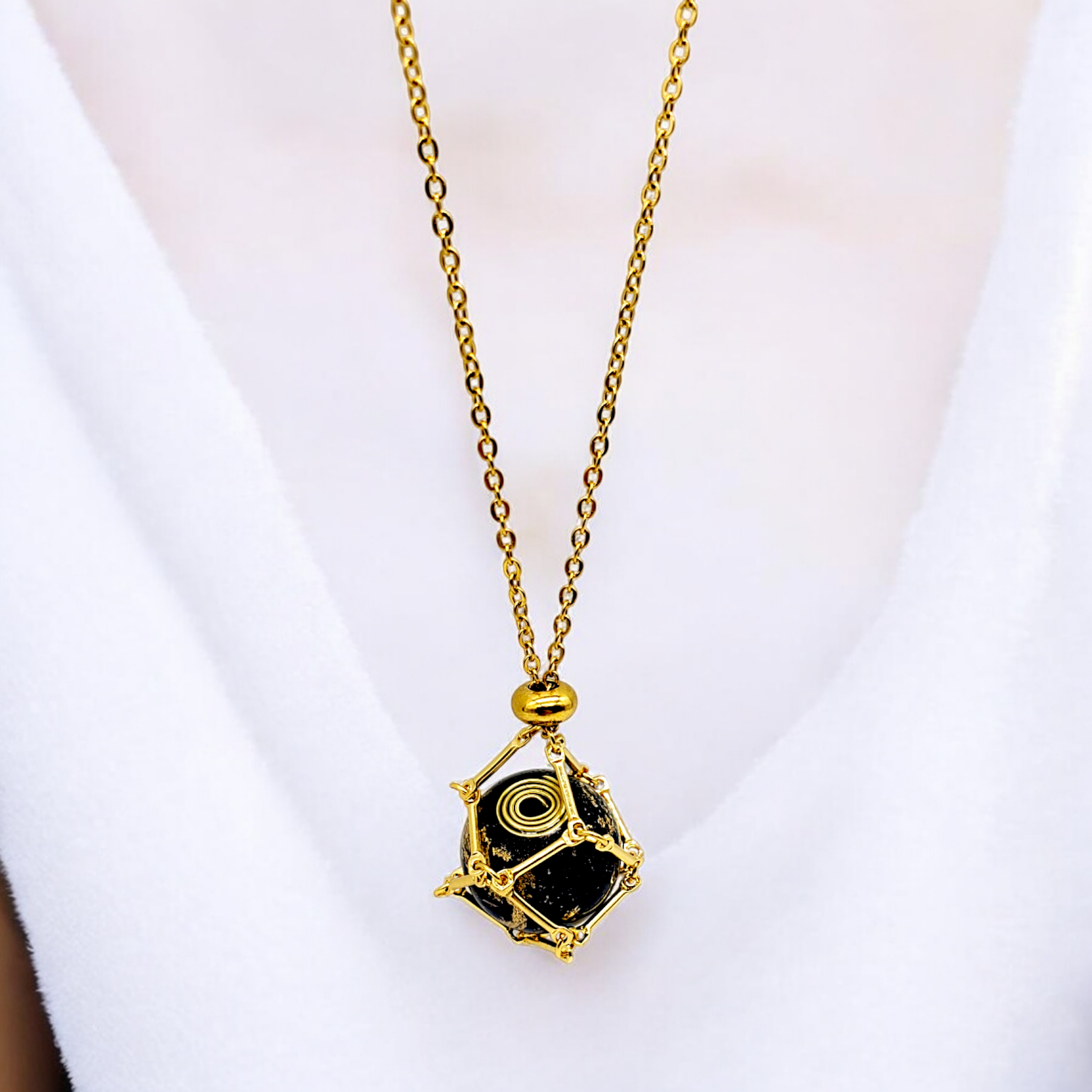 EMF SHIELDING Pendant Orgonite with Shungite + Black Tourmaline @SolyOrgon