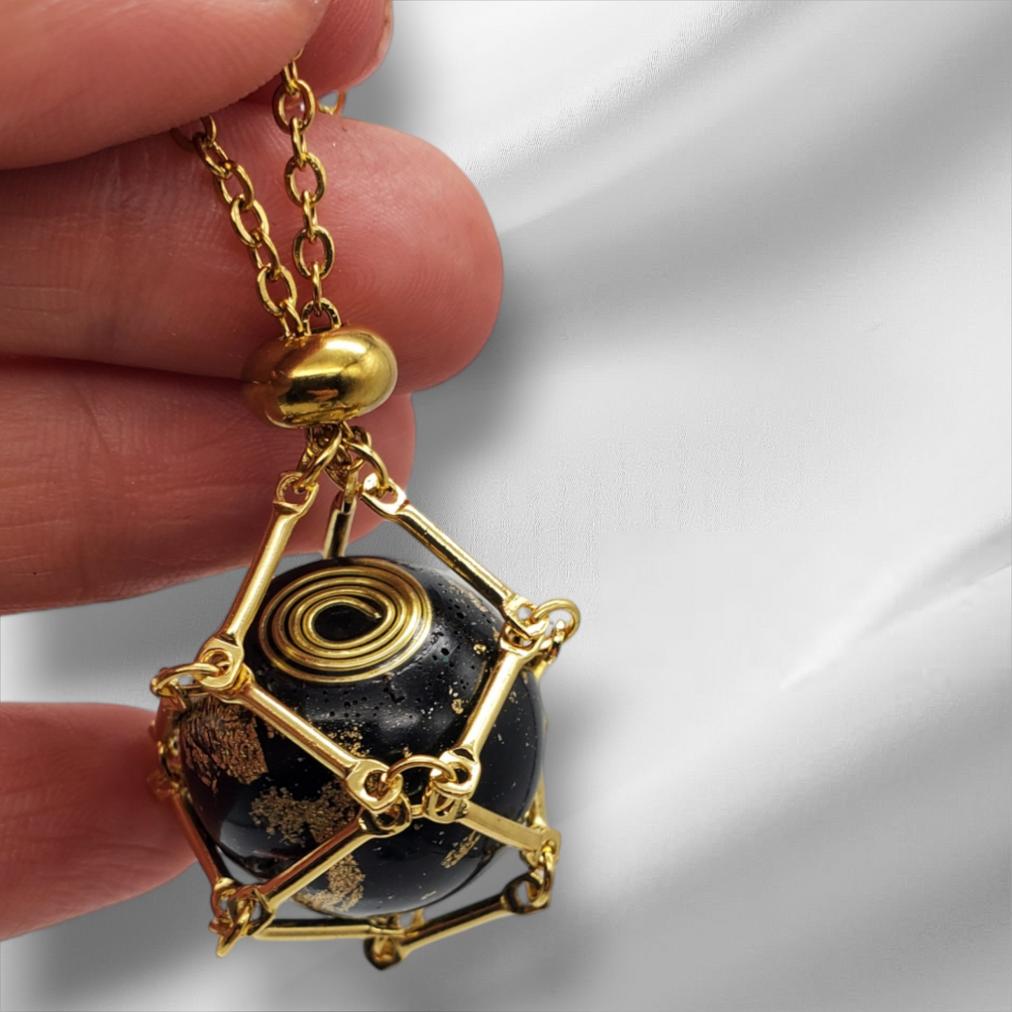 EMF SHIELDING Pendant Orgonite with Shungite + Black Tourmaline @SolyOrgon