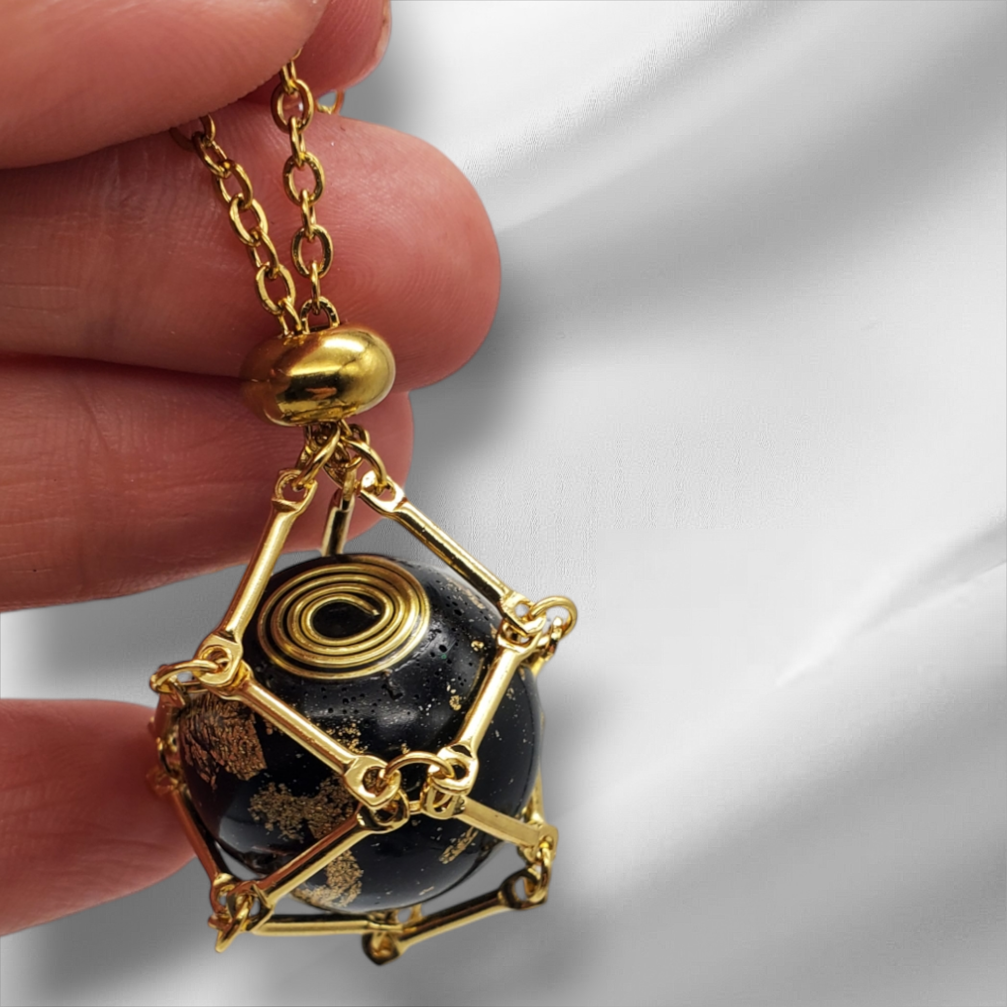 EMF SHIELDING Pendant Orgonite with Shungite + Black Tourmaline @SolyOrgon
